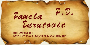 Pamela Durutović vizit kartica